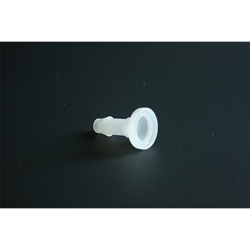 Sanitary PVDF Tube Adapter; Mini Ferrule to 1/4" Hose Barb Fitting